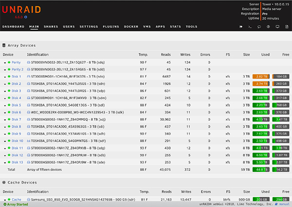 unRAID vs FreeNas