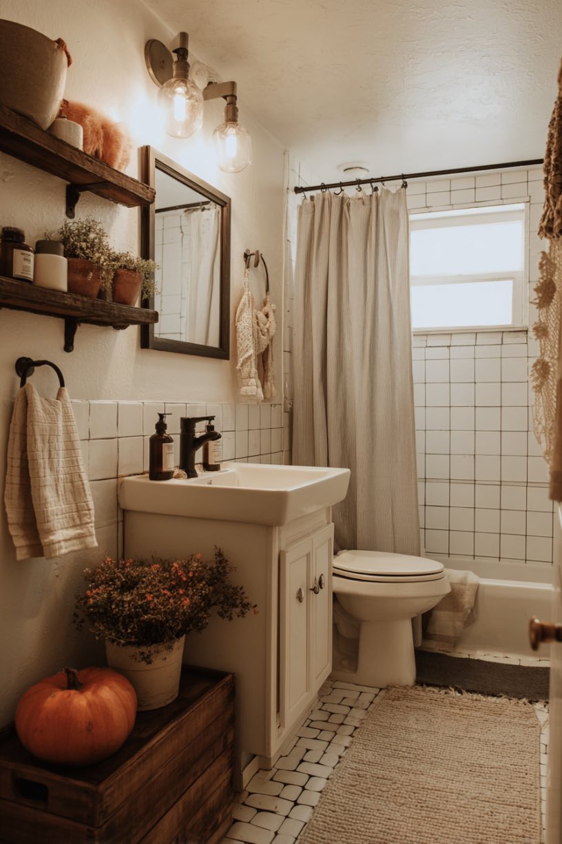 1. Apartment Fall Bathroom Transformation