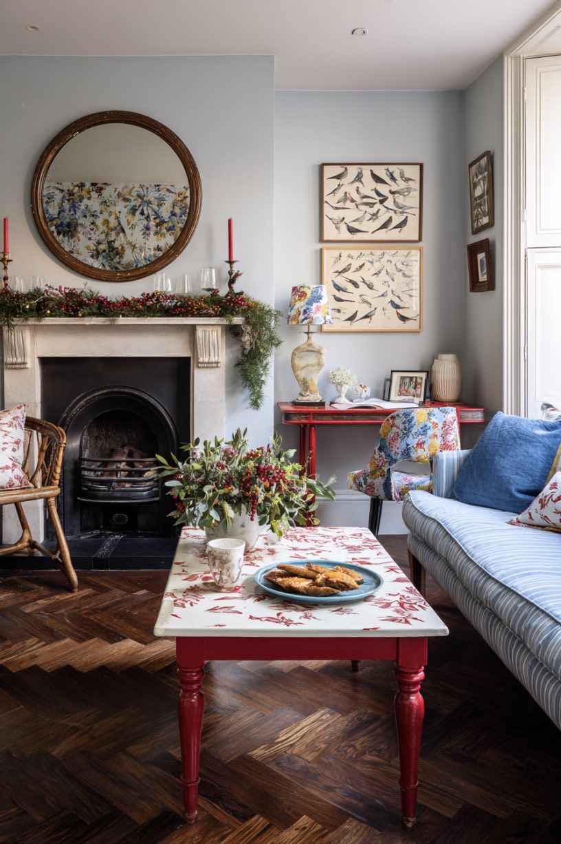 1. Christmas Living Room Gallery Wall