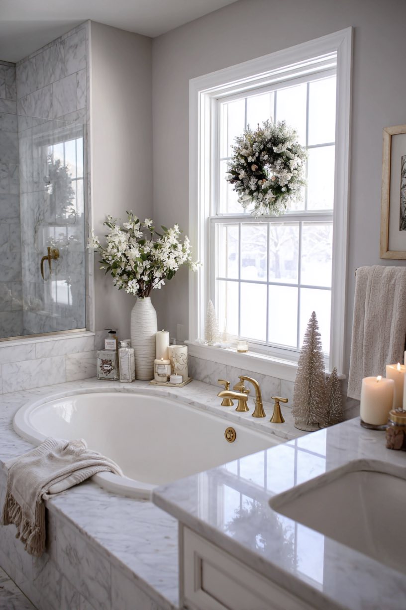 17. Winter Wonderland Bathtub Styling