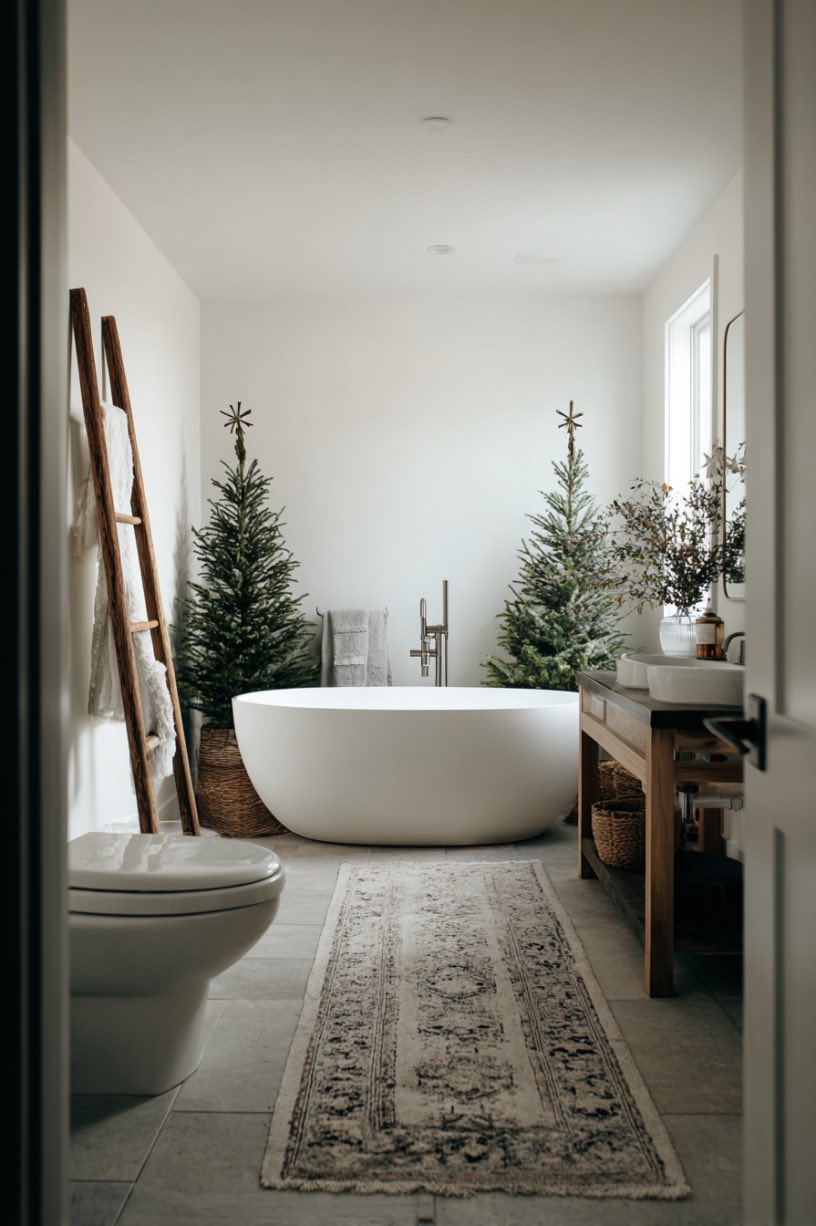 19. Minimalist Christmas Tree Display