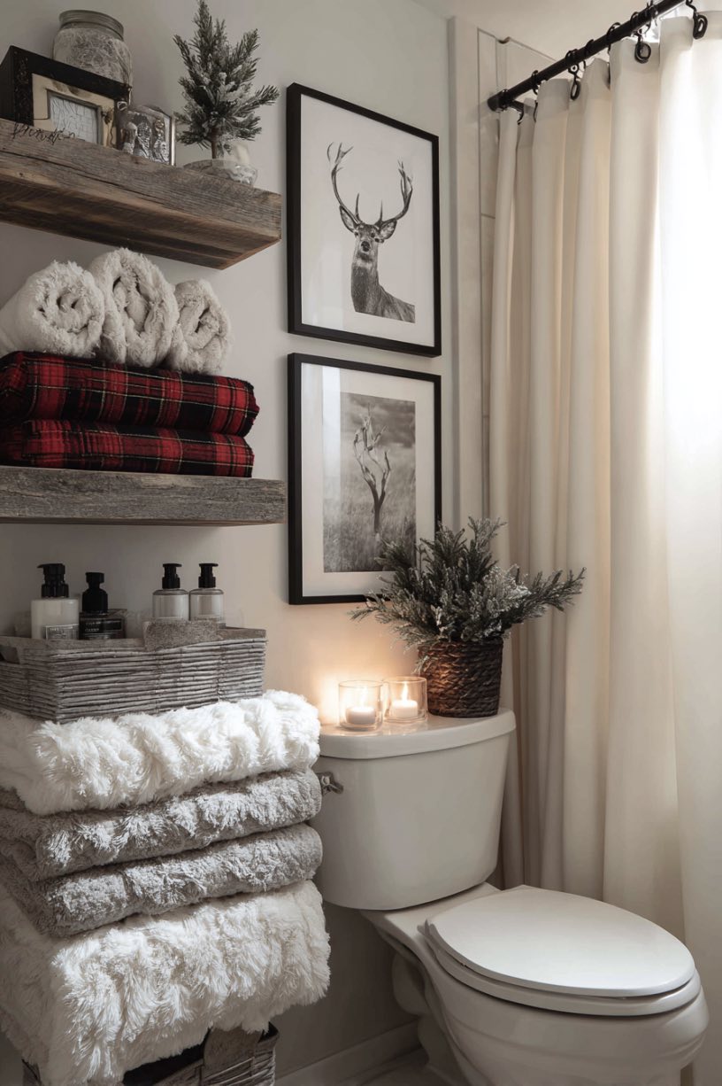 2. Over Toilet Christmas Storage Solutions