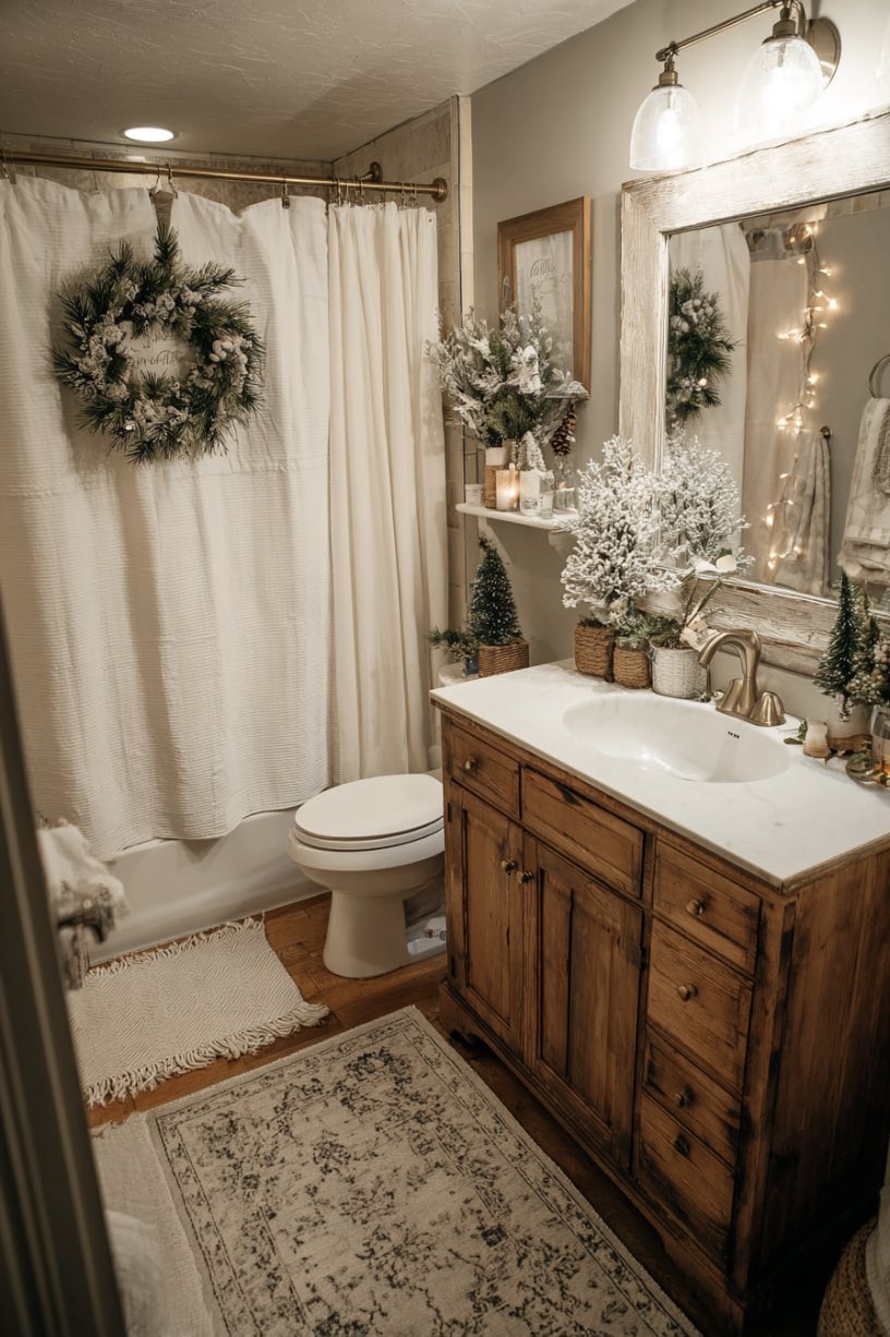20. Door Wreath Cozy Christmas Vibes