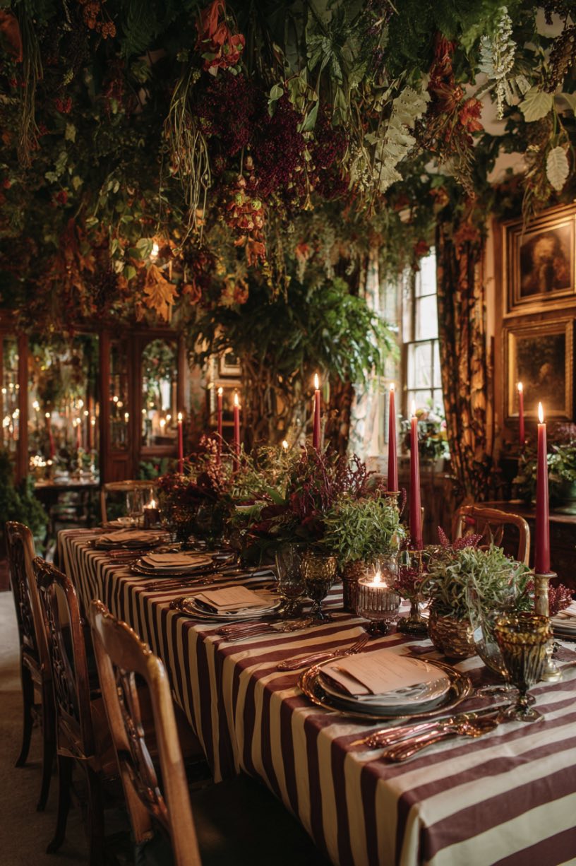 3. Country Christmas Dining Elegance