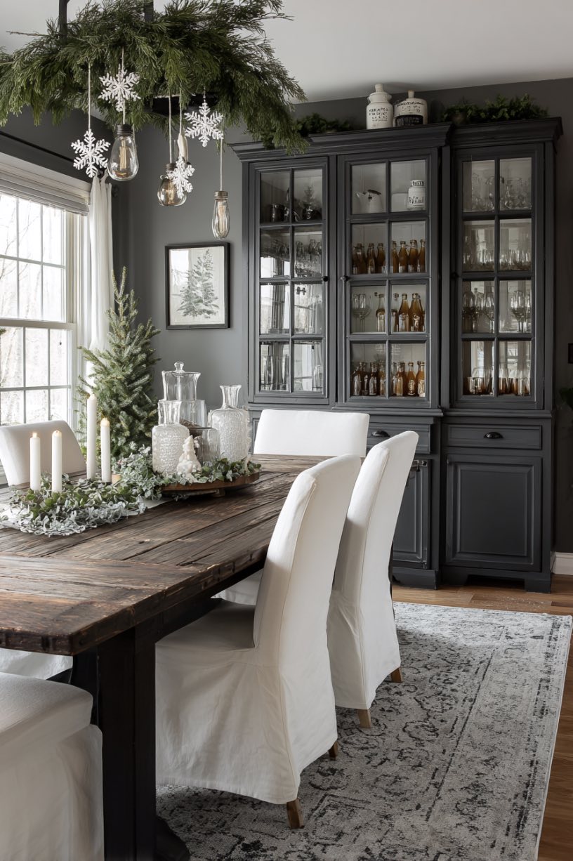 6. Modern Farmhouse Holiday Dining Room