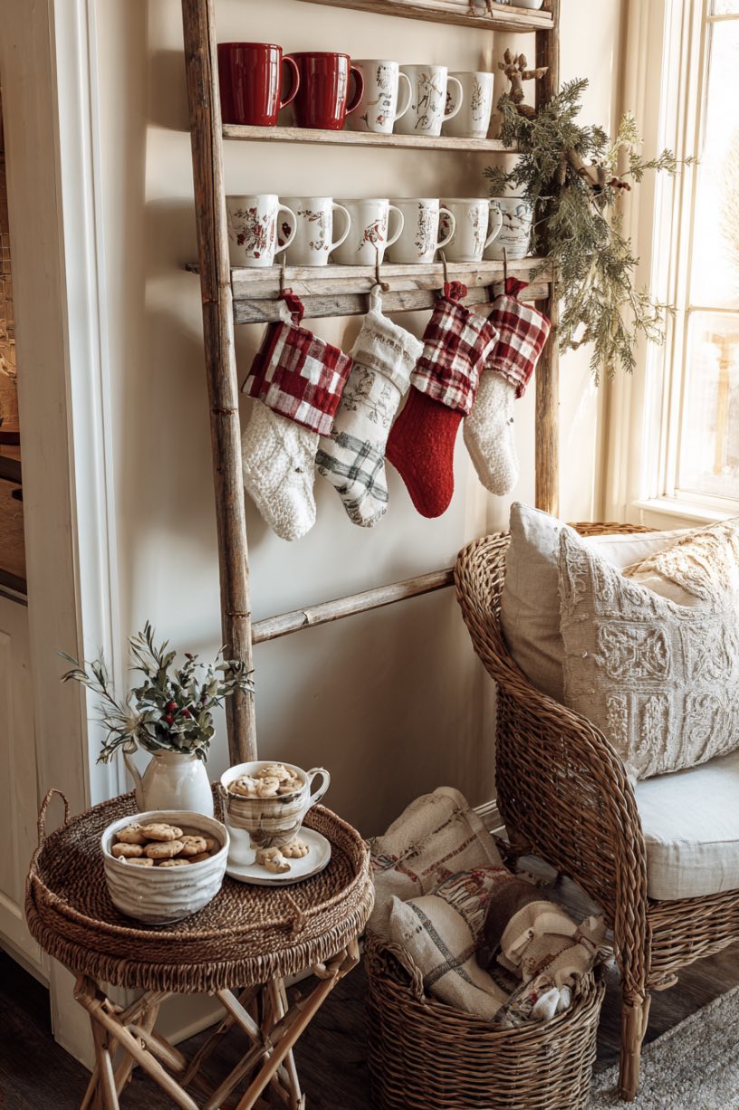 9. Coffee Mug Christmas Display Station