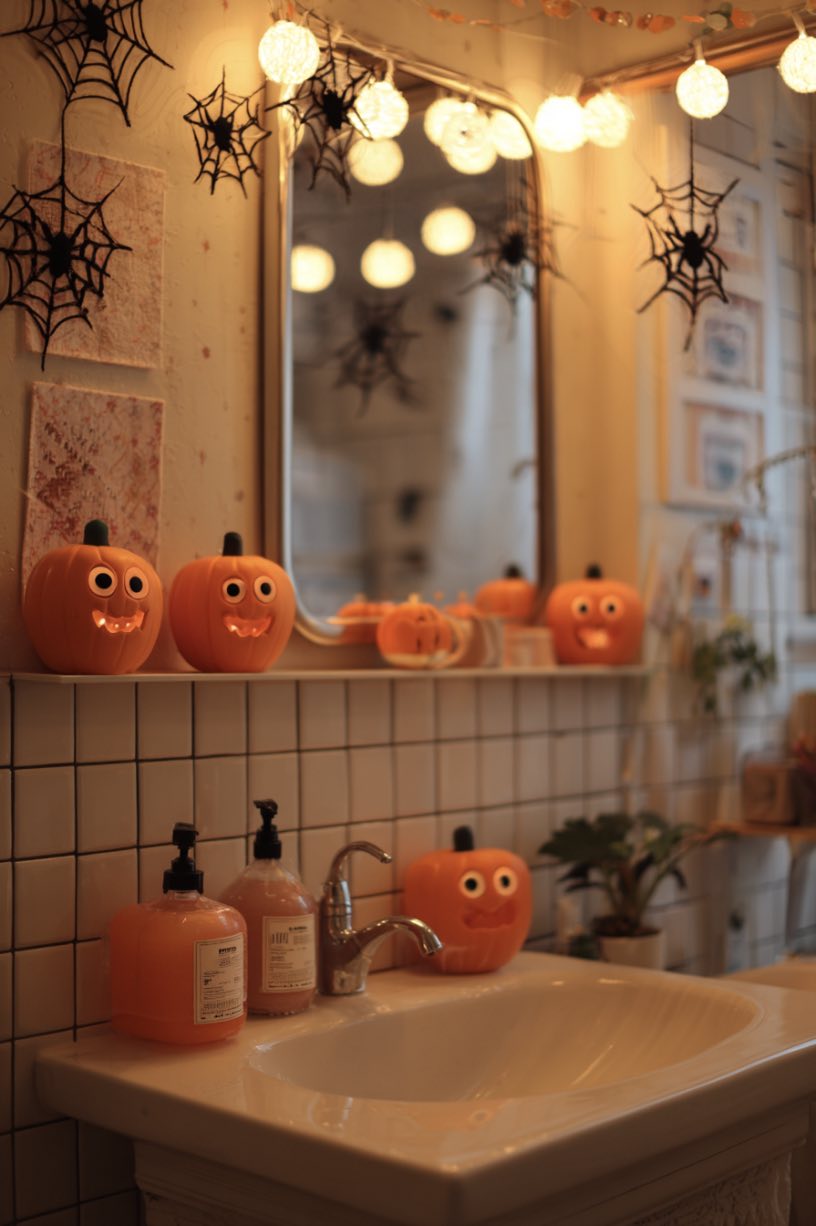 1. Pumpkin Glow by the Mirror