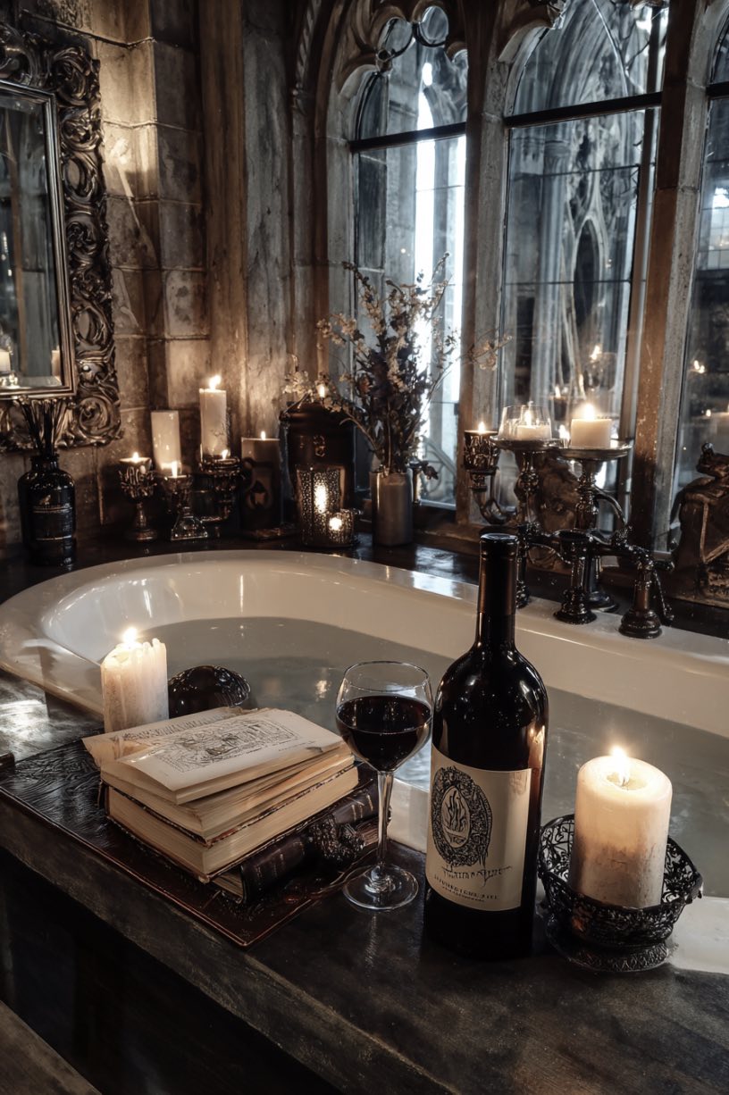 8. Gothic Tub with Candlelight