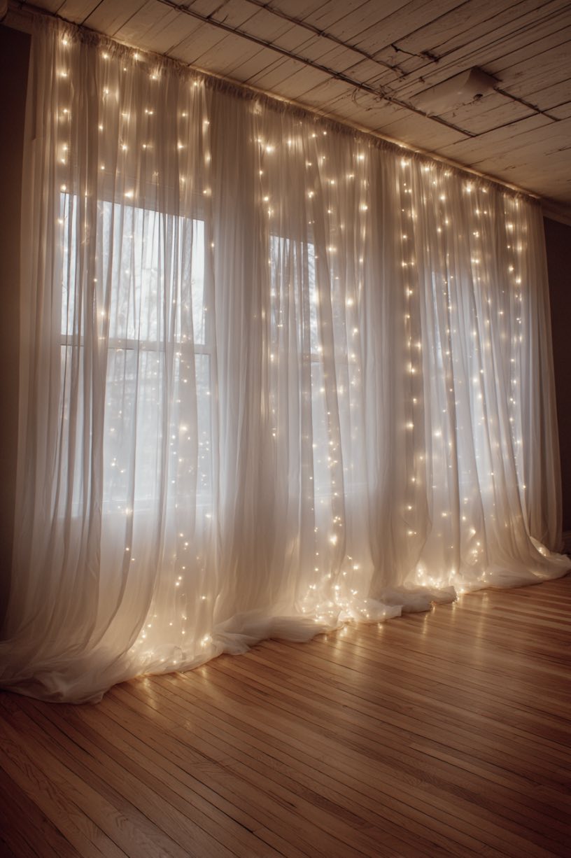 Dreamy Curtain Light Backdrop