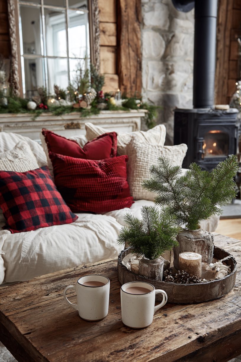 Vintage Farmhouse Christmas Living Room