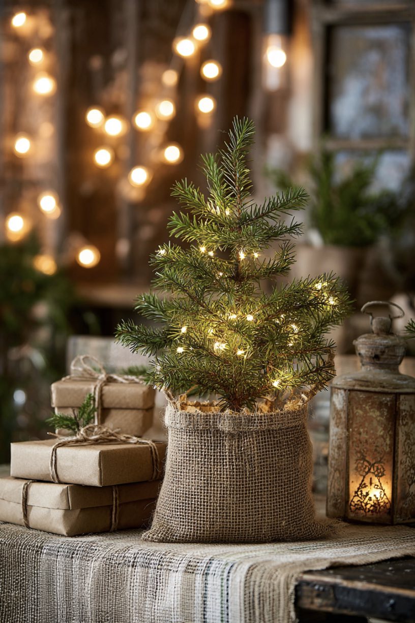 Burlap and Glow Delight