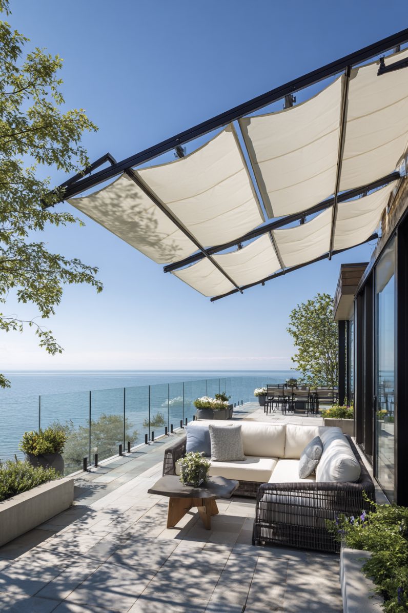Lakeside Lounge with a Gable Awning