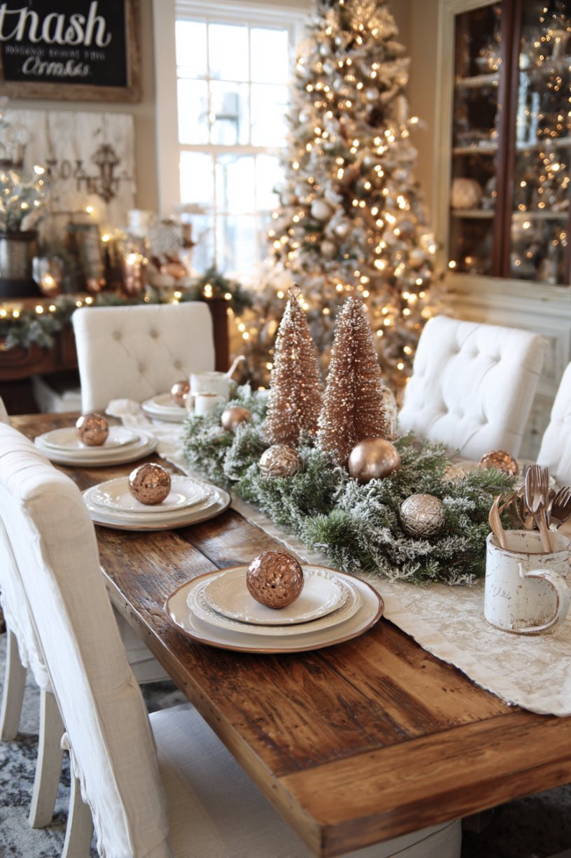 Vintage Christmas Dining Table