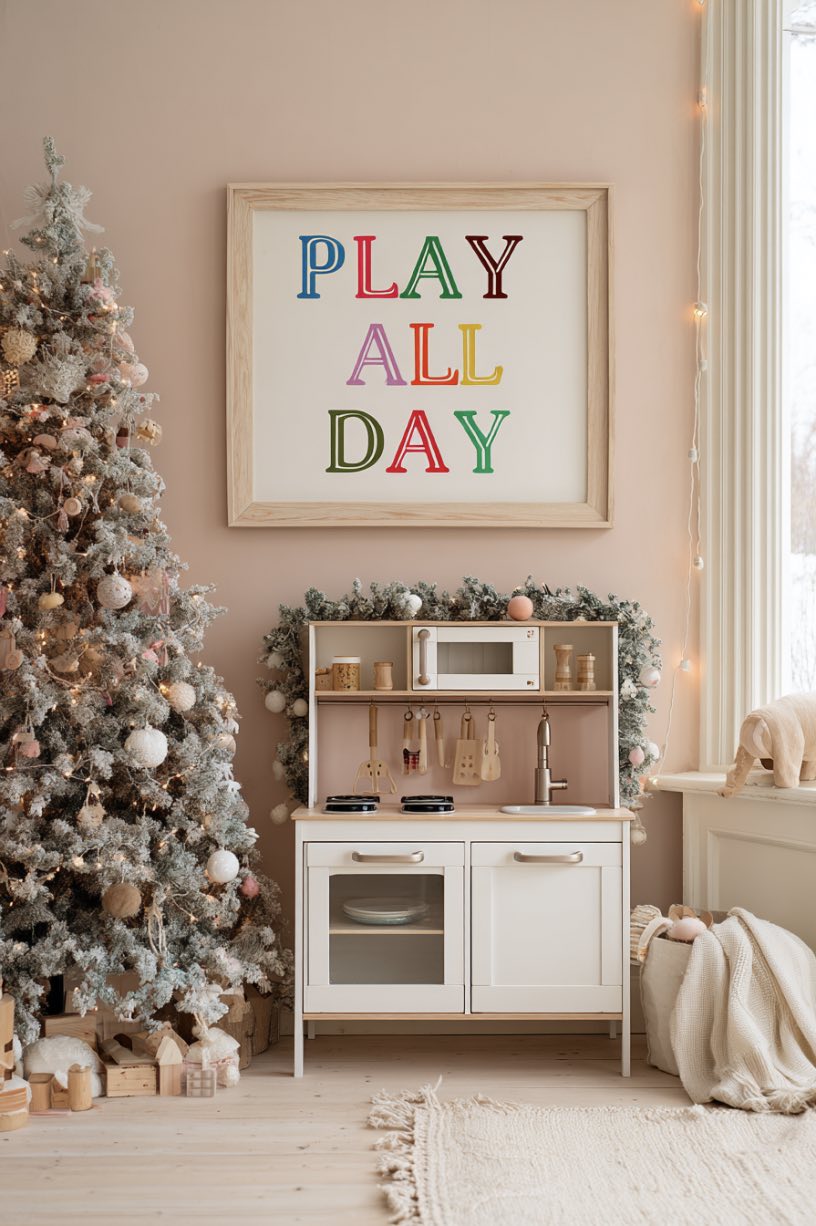 Playful Pastel Christmas Corner
