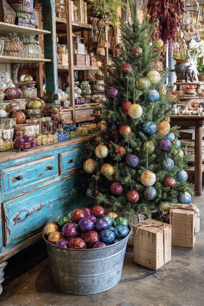 Vintage Store Christmas Display