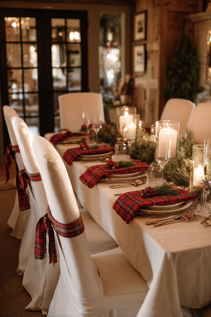 Sophisticated Holiday Dining Setup