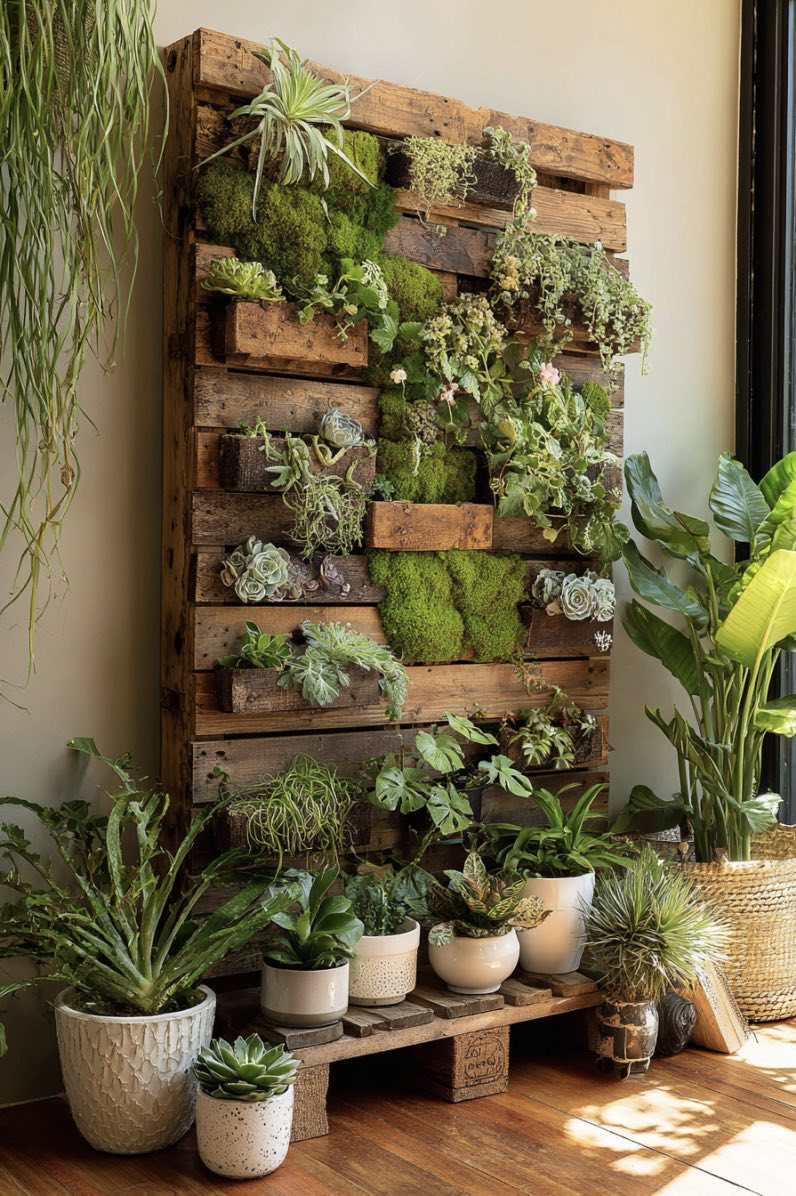 Vertical Pallet Garden Wall