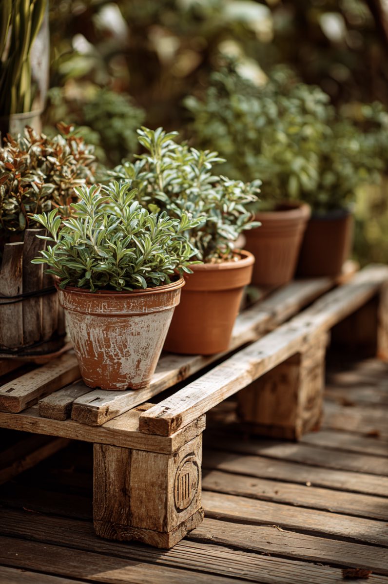 Cozy Outdoor Pallet Planters