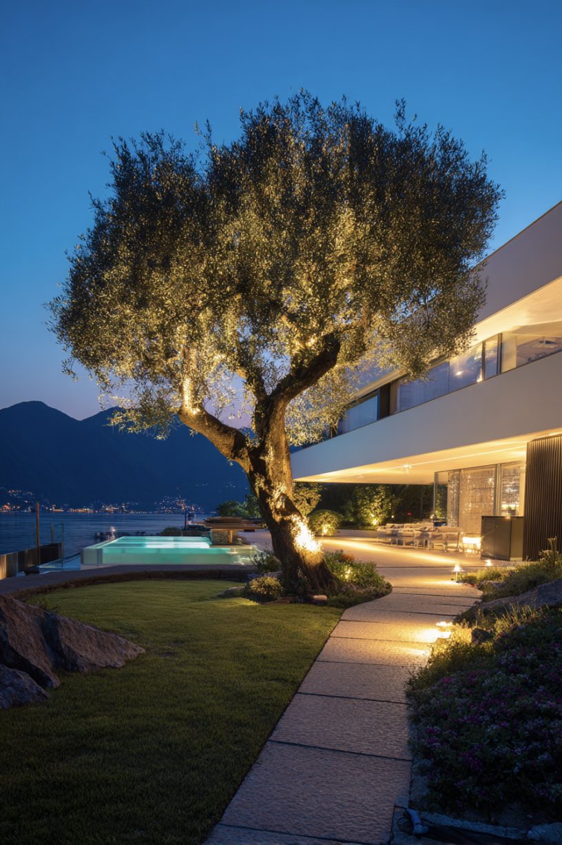 Olive Tree by the Lake