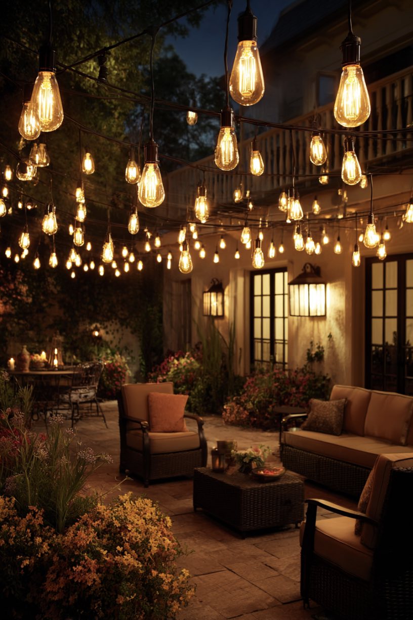 Backyard Magic with String Lights