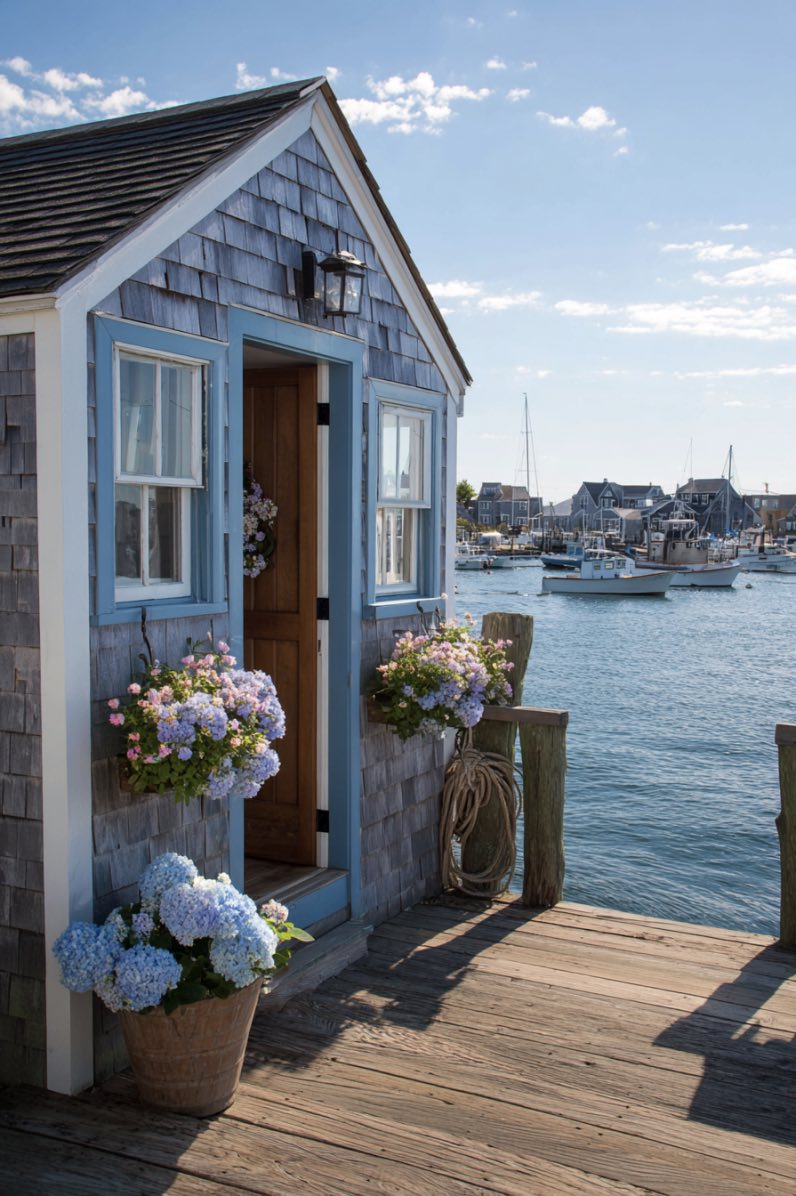 Coastal Balcony with Cape Cod Charm