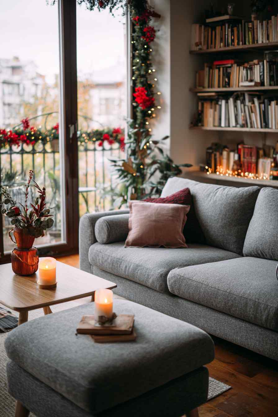 Cozy Christmas Charm in a Small Living Room