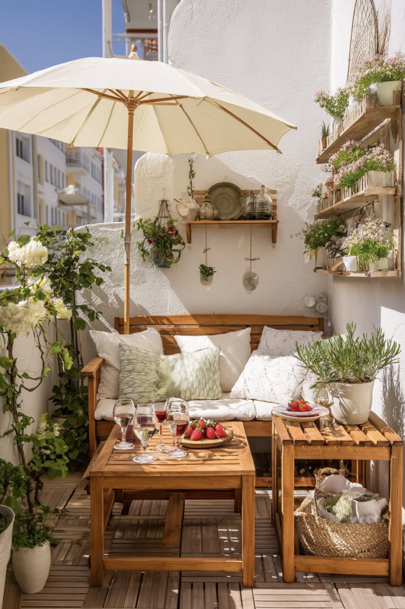Sunny Balcony for Sips and Strawberries