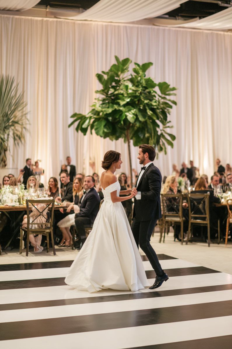 Striped Dance Floor First Dance