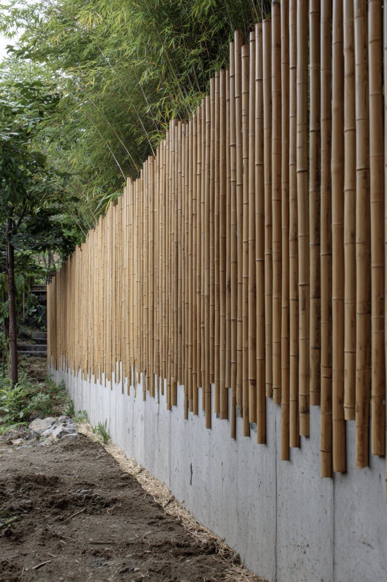 Tall Layered Bamboo Fence for Gardens