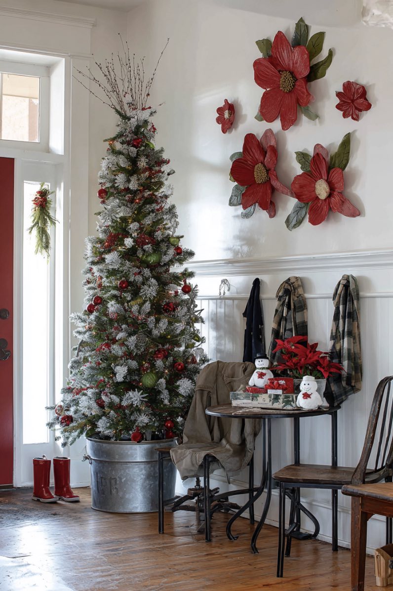 Welcoming Holiday Entryway