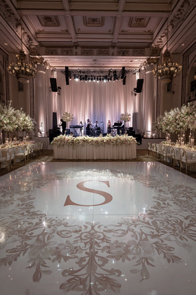 Floral Wedding Dance Floor Ideas