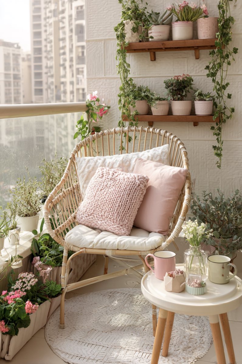 Cozy Balcony Reading Nook