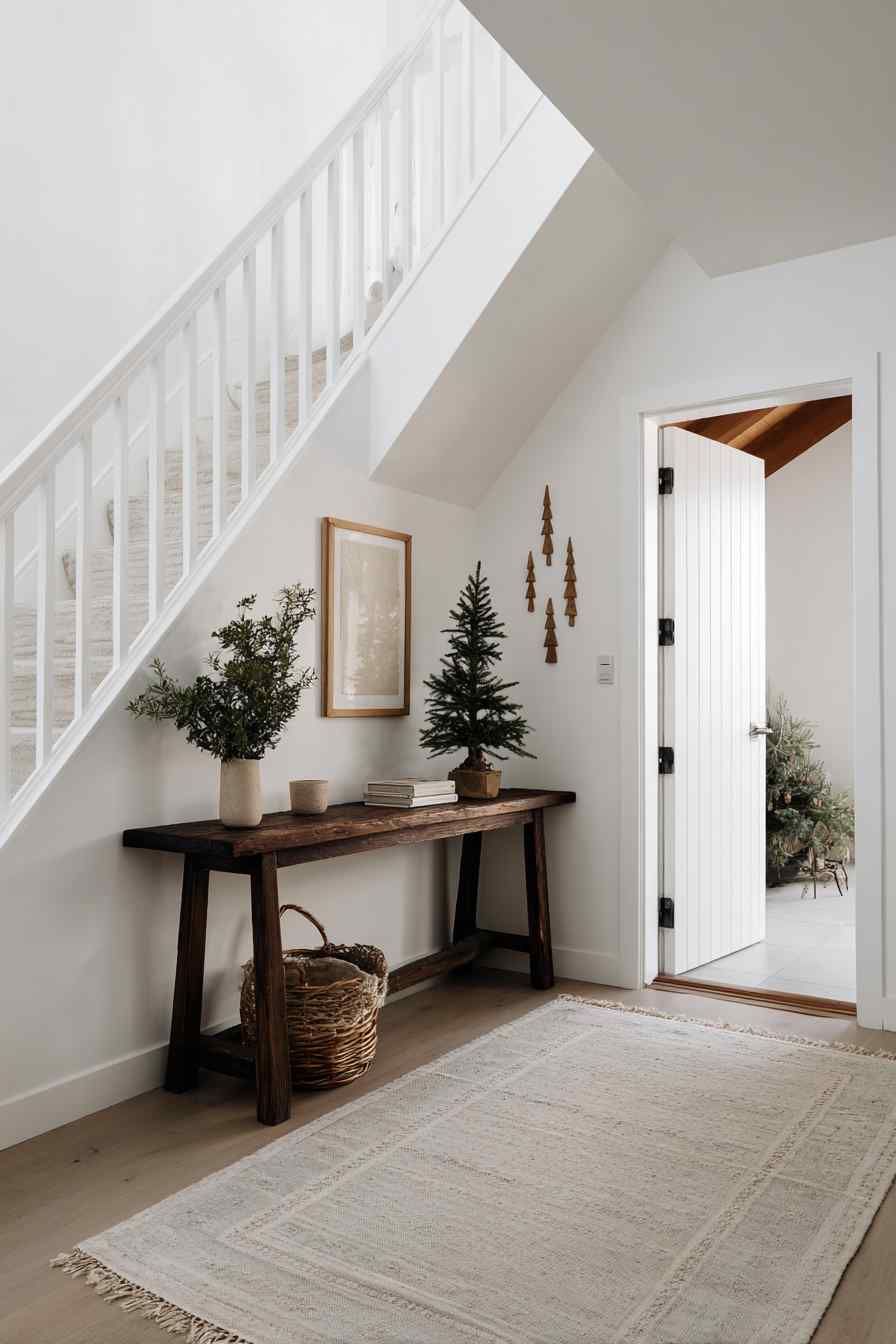 Minimalist Festivities at the Entry