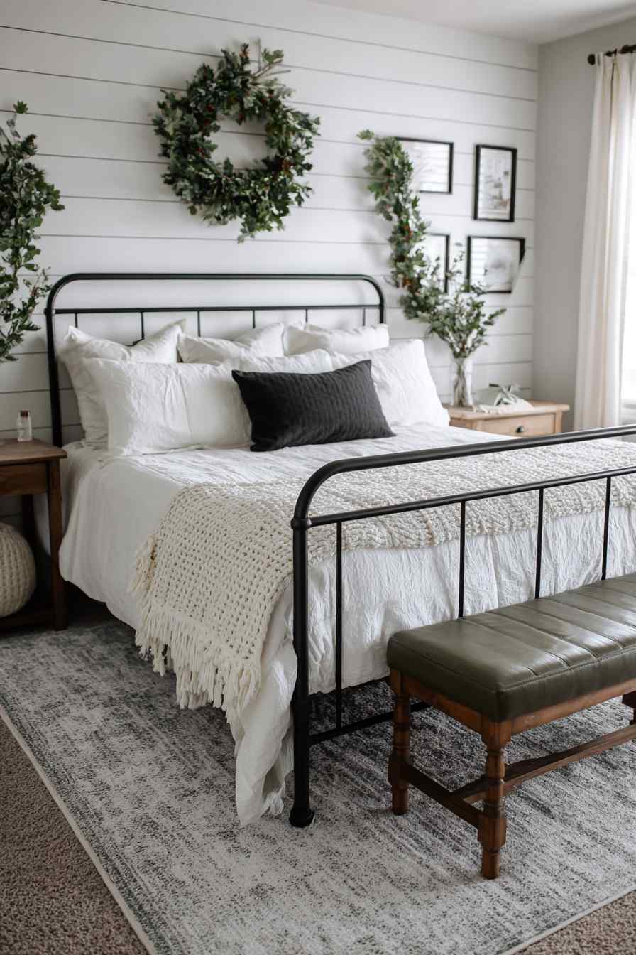 Farmhouse Christmas Calm in the Bedroom