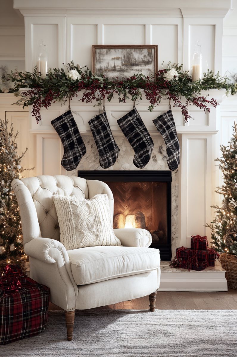 Plaid and Berry Holiday Charm