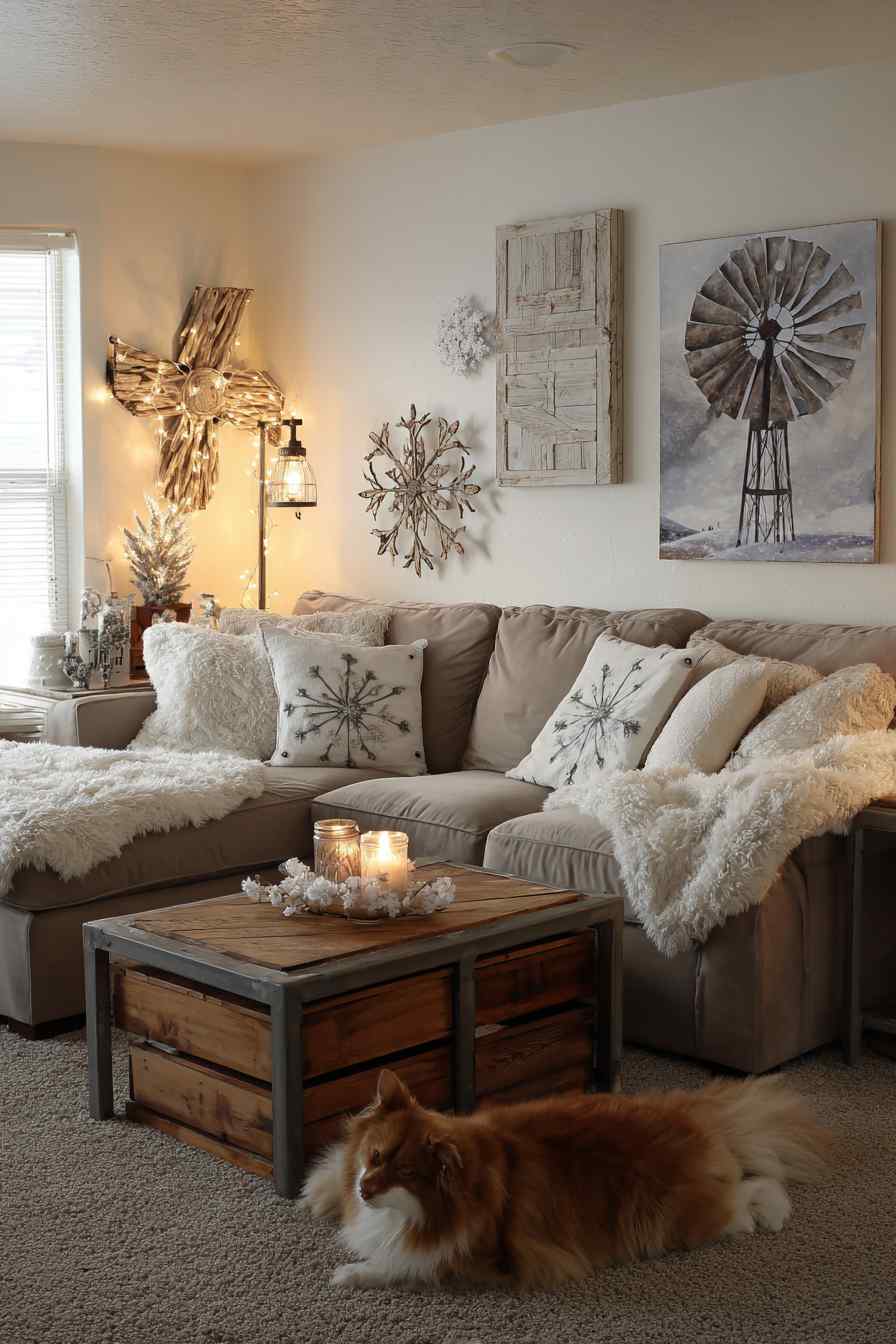 Modern Farmhouse Comfort with a Winter Twist