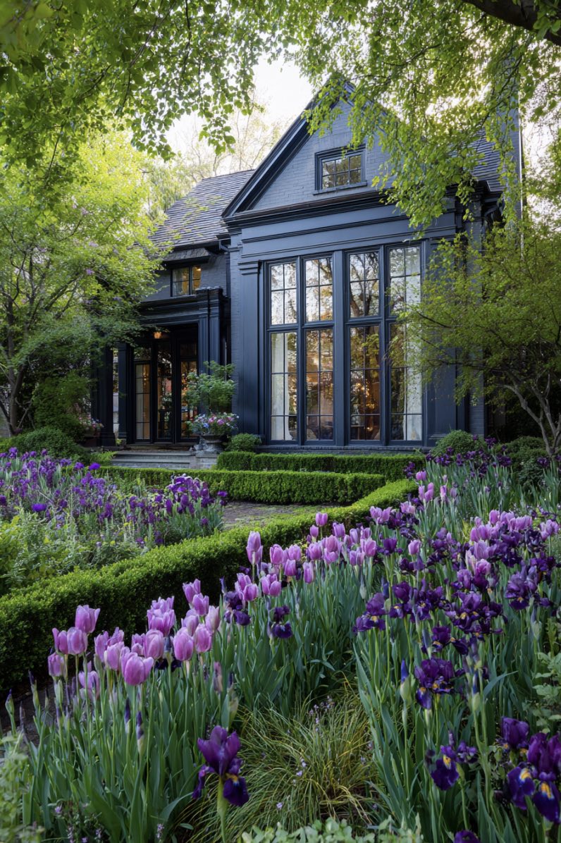 Bold Blooms and Boxwood in Stoffer Style