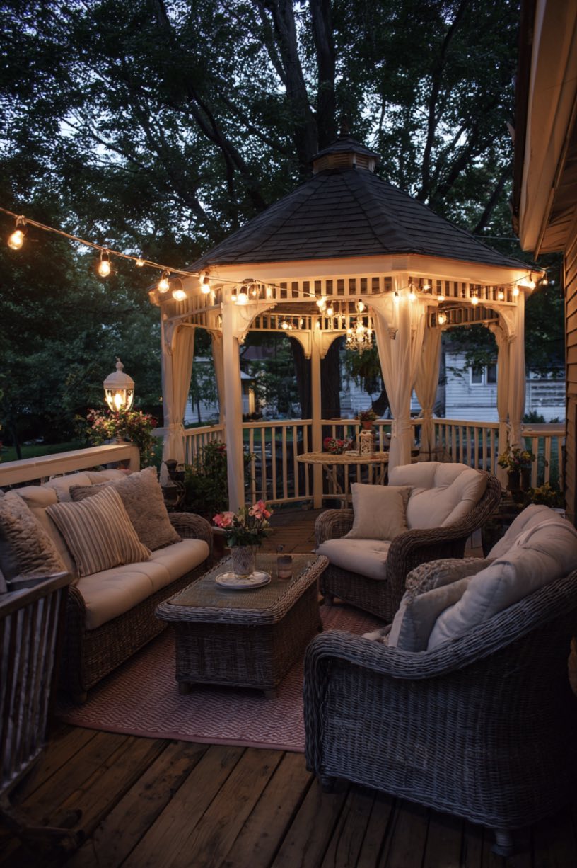 Cozy Evenings Under the Gazebo Glow
