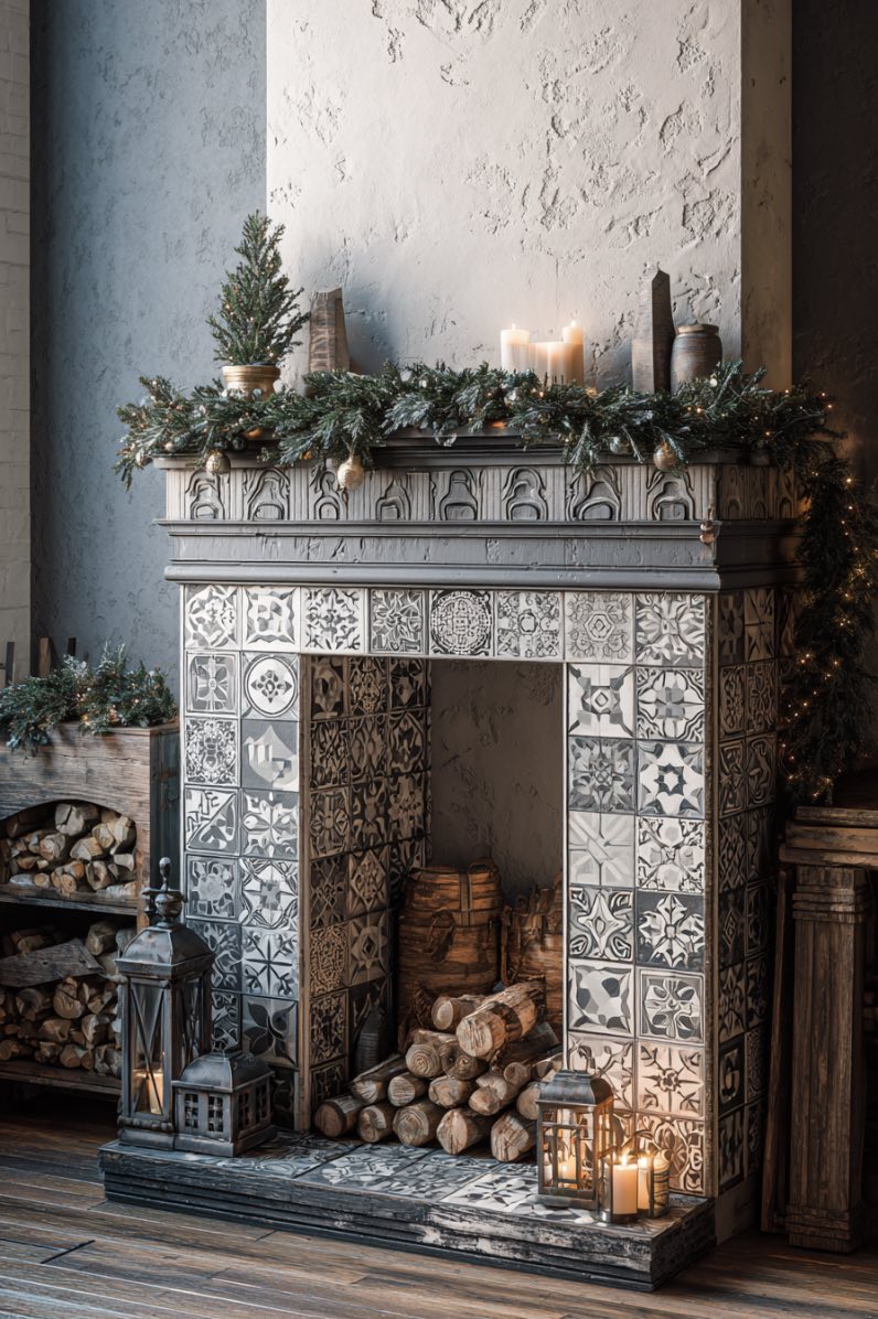 Patterned Tile Holiday Warmth