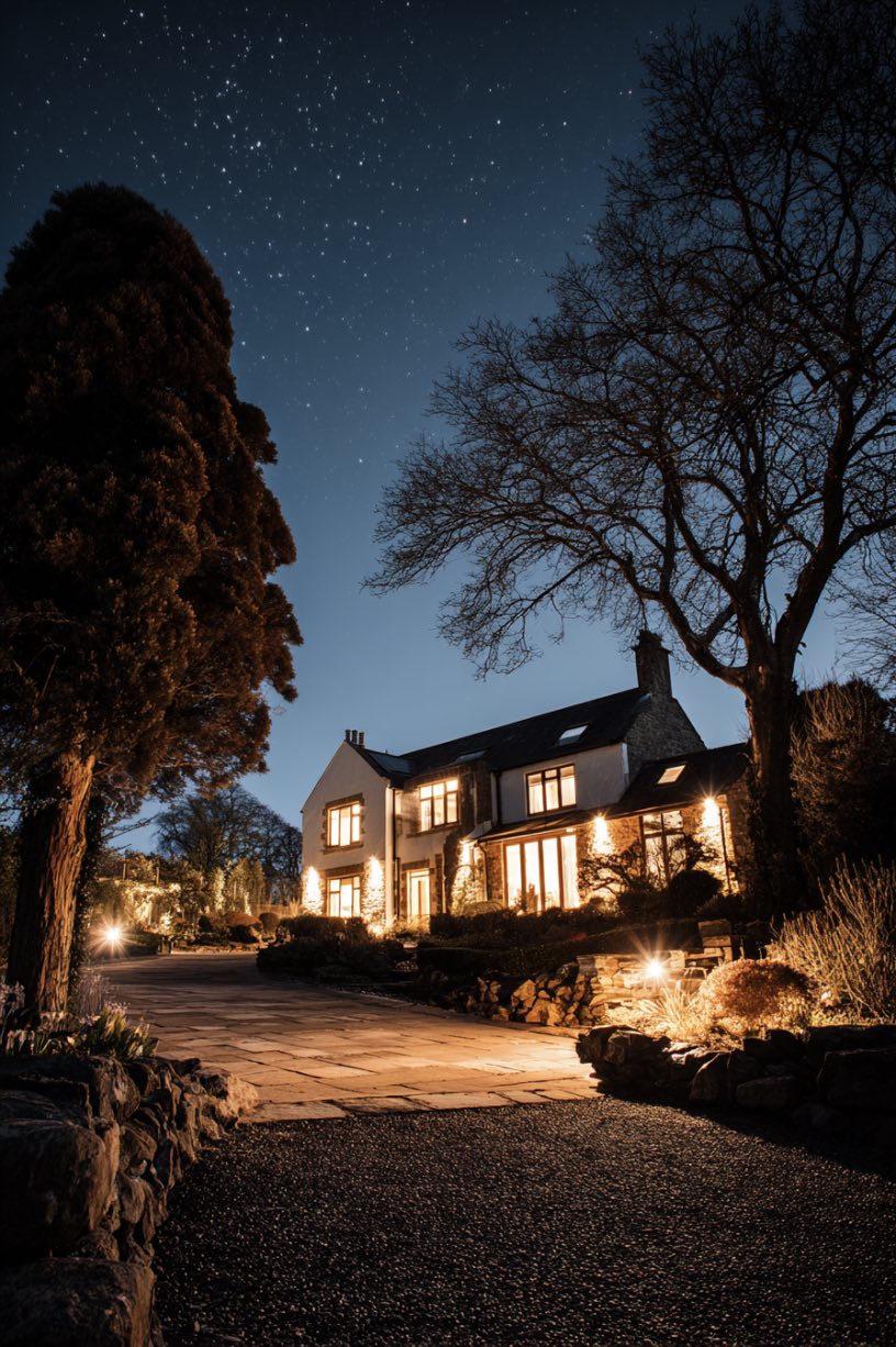 Starlit Grandeur with Garden Glow
