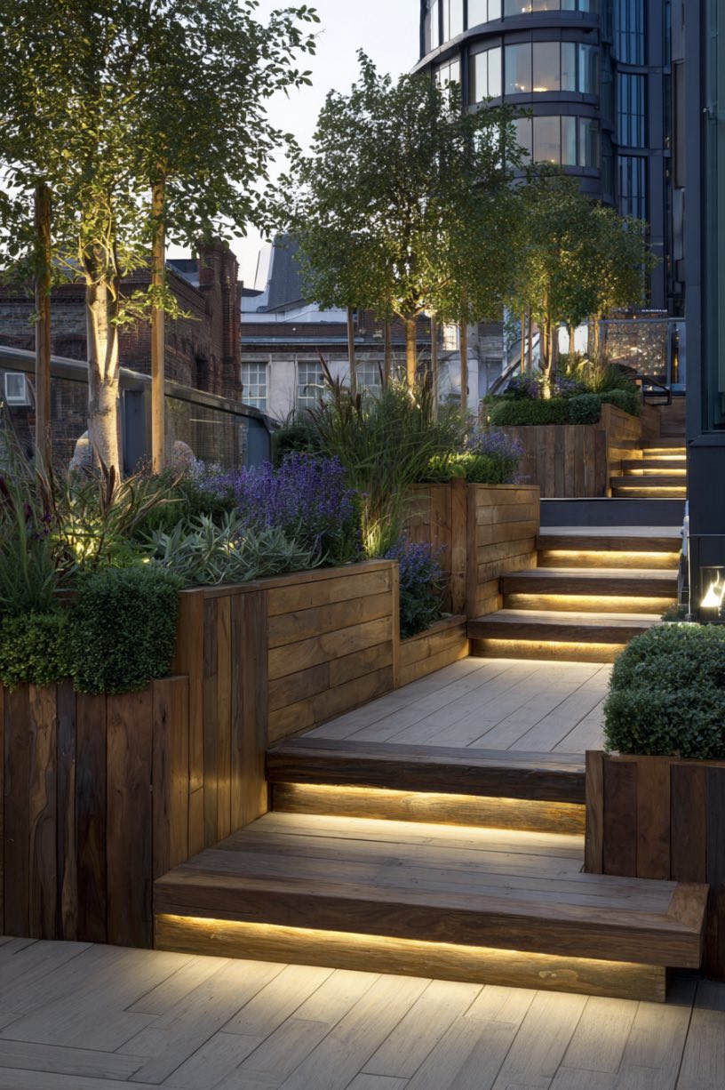 Glowing Garden Pathway