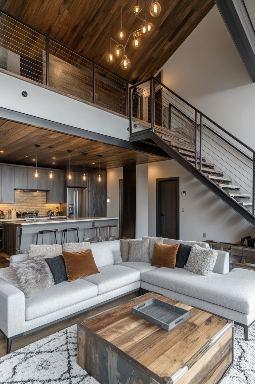 Vaulted Ceiling with Loft
