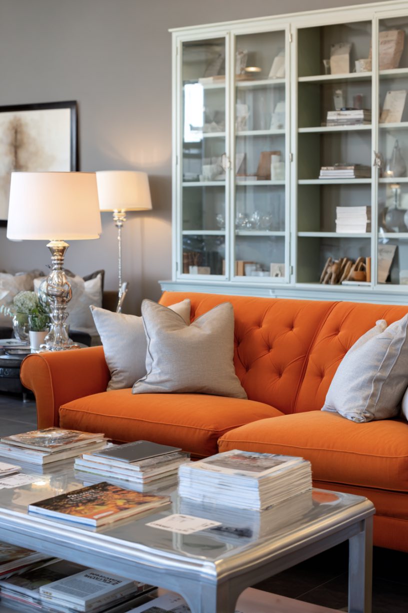 Chic Simplicity with a Pop of Orange