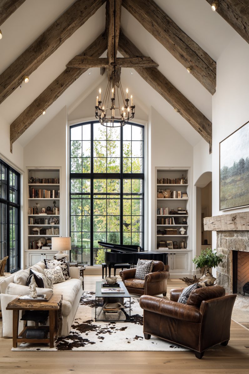Rustic Cowboy Charm in a Grand Farmhouse
