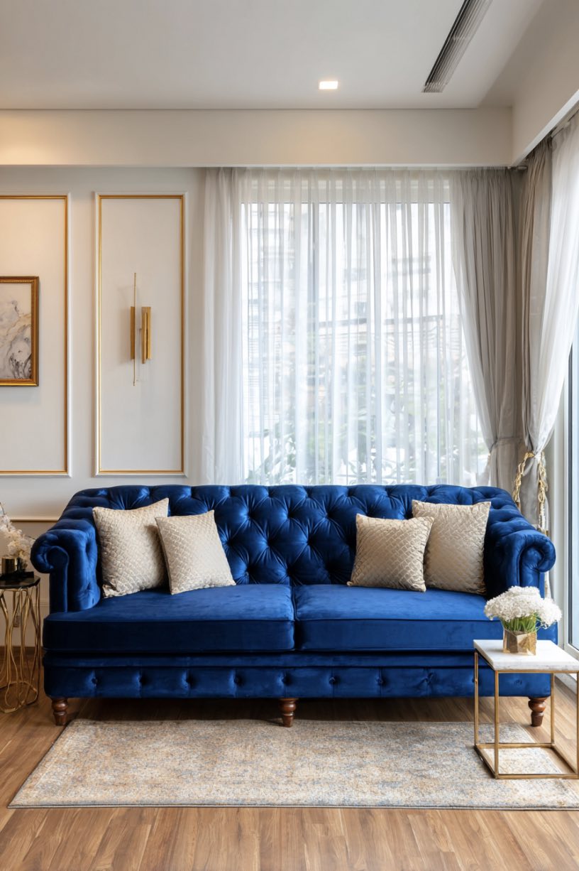 Modern Blue Corner Sofa Vibes
