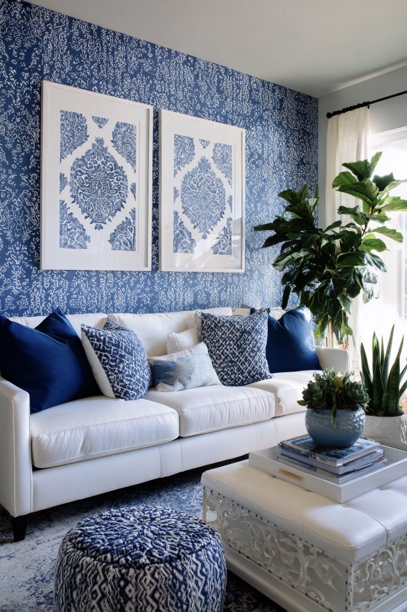 20 Stunning Navy and White Living Room Ideas That Never Go Out of Style