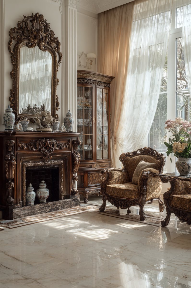 Elegant Garden View Living Room