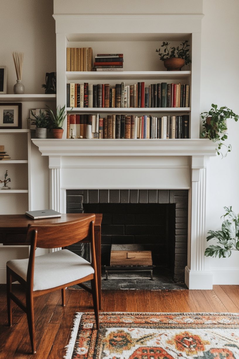 Fireplace Mantel Desk