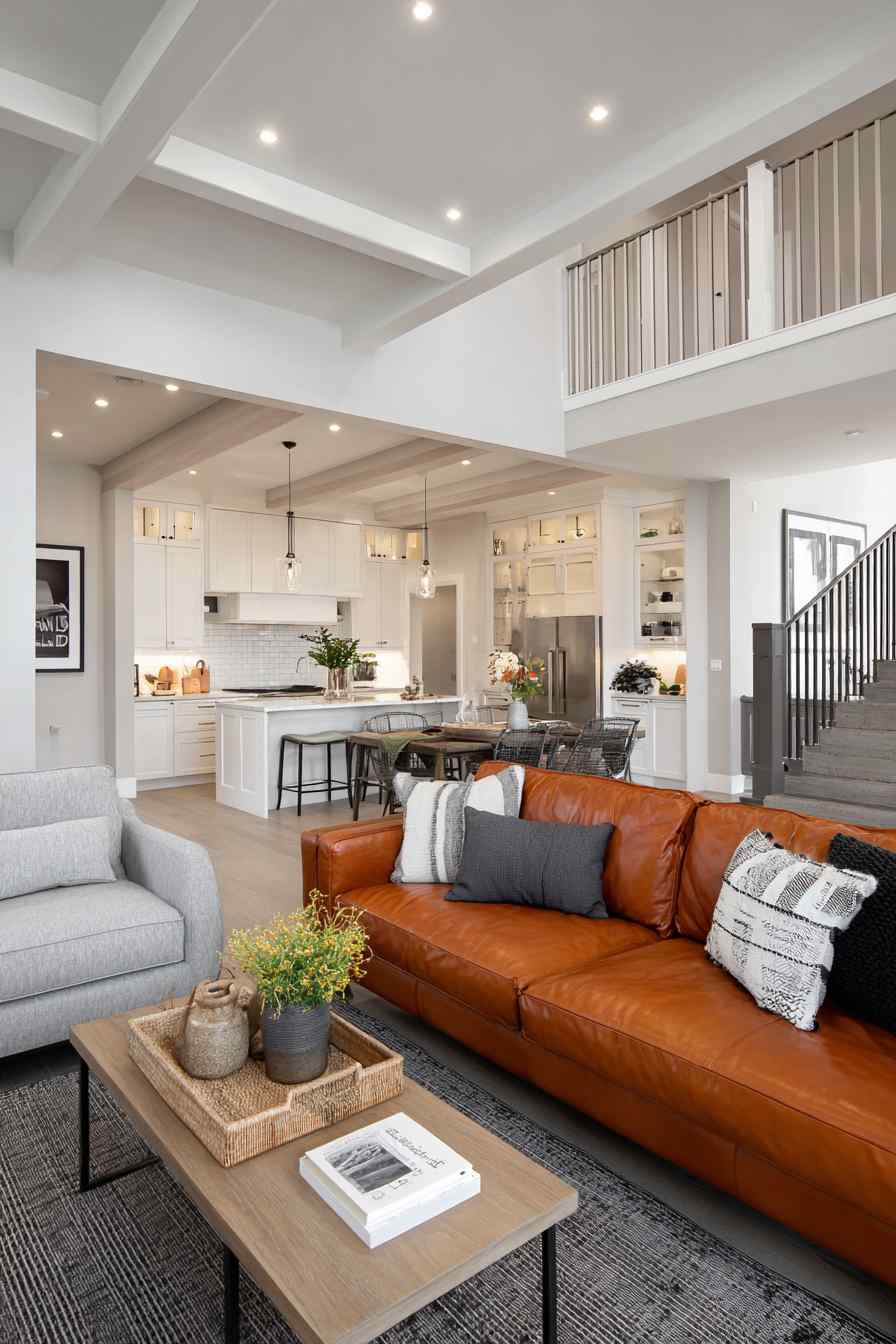 Modern Farmhouse with a Pop of Orange
