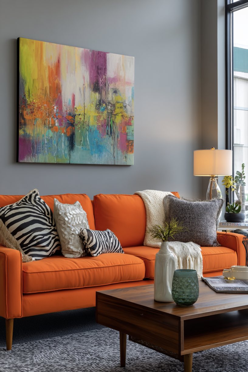 Bold & Balanced Living Room